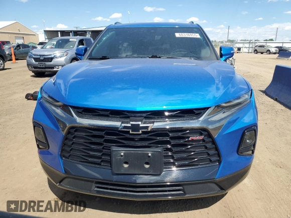 2020 Chevrolet Blazer RS with VIN 3GNKBKRS8LS618738, listed as a Copart auction lot 60316955 with 24,778 mi miles and Salvage title. Bid and sale history available at DreamBid. Image 5.
