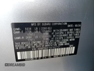 2025 Subaru Outback Wilderness with VIN 4S4BTGUD1S3102717, listed as a Copart auction lot 87451924 with 6,085 mi miles and Salvage Title. Bid and sale history available at carsss.com. Image 14.