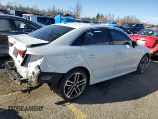 2018 Audi A3 Sedan Premium Plus with VIN WAUJ8GFF3J1052636, listed as a Copart auction lot 46314934 with 44,606 mi miles. Bid and sale history available at carsss.com. Image 3.