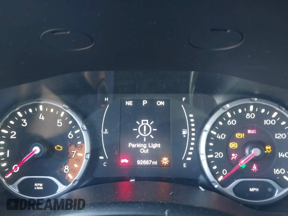 2017 Jeep Renegade Altitude with VIN ZACCJBBB4HPE93661, listed as a IAAI auction lot 41593284 with 92,667 mi miles and . Bid and sale history available at DreamBid. Image 7.