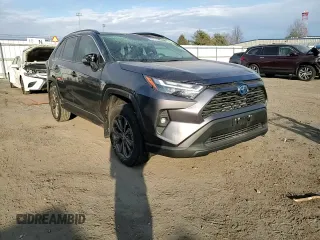 2024 Toyota RAV4 Hybrid XLE Premium with VIN 4T3B6RFV9RU155329, listed as a Copart auction lot 46131295 with 47,961 mi miles and Salvage Title. Bid and sale history available at DreamBid. Image 12.