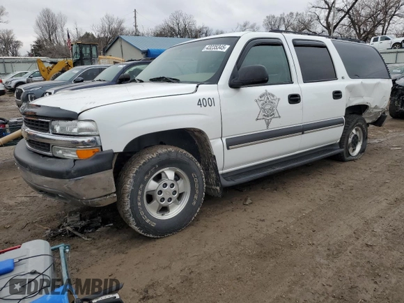 2002 Chevrolet Suburban LT with VIN 3GNFK16Z62G312068, listed as a Copart auction lot 43235345 with 116,149 mi miles and Salvage Title. Bid and sale history available at carsss.com. Image 1.
