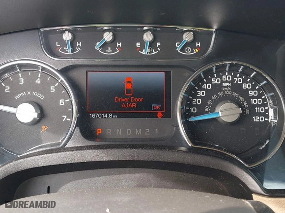 2013 Ford F-150 XL with VIN 1FTFW1EF3DFD38250, listed as a IAAI auction lot 41894655 with 167,014 mi miles. Bid and sale history available at carsss.com. Image 7.