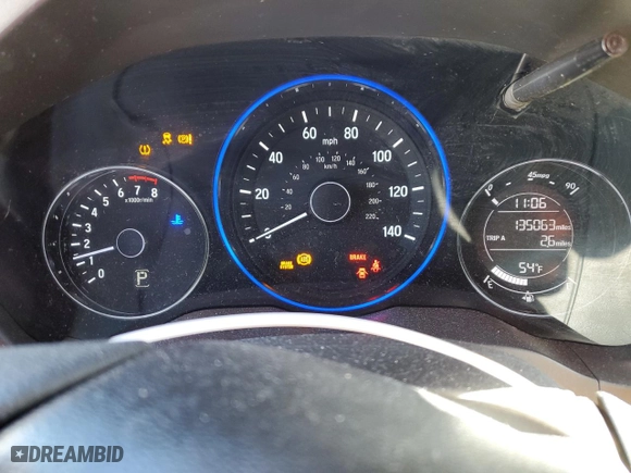 2017 Honda HR-V LX with VIN 3CZRU6H38HG708916, listed as a Copart auction lot 48661125 with 135,063 mi miles and Salvage Title. Bid and sale history available at carsss.com. Image 9.