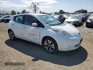 2015 Nissan LEAF SV with VIN 1N4AZ0CP4FC317702, listed as a Copart auction lot 54688805 with 80,491 mi miles and Salvage Title. Bid and sale history available at carsss.com. Image 4.