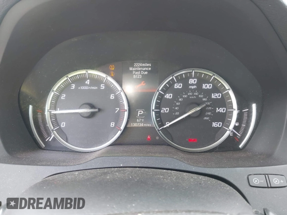 2014 Acura MDX Tech Pkg with VIN 5FRYD3H40EB017310, listed as a IAAI auction lot 41846635 with 130,734 mi miles. Bid and sale history available at carsss.com. Image 7.
