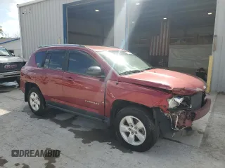 2015 Jeep Compass Sport with VIN 1C4NJCBA7FD190830, listed as a Copart auction lot 55648455 with 106,758 mi miles and Salvage Title. Bid and sale history available at carsss.com. Image 4.