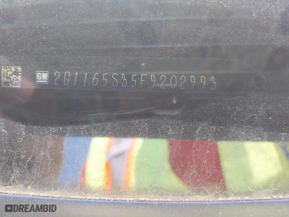 2015 Chevrolet Impala LTZ with VIN 2G1165S35F9202993, listed as a IAAI auction lot 42054652 with 174,387 mi miles. Bid and sale history available at carsss.com. Image 9.