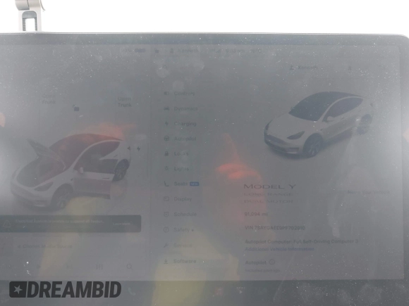 2023 Tesla Model Y Long Range with VIN 7SAYGAEE9PF702910, listed as a IAAI auction lot 42199519 with 91,094 mi miles and . Bid and sale history available at DreamBid. Image 7.