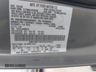 2002 Mercury Grand Marquis LS Premium с VIN 2MEFM75WX2X659825, выставлен на аукционе IAAI как лот 41718654 с пробегом 141 127 миль миль и . История ставок и продаж доступна на DreamBid. Изображение 9.
