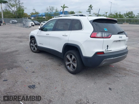 2019 Jeep Cherokee Limited with VIN 1C4PJLDB3KD346287, listed as a IAAI auction lot 41770053 with 75,172 mi miles and . Bid and sale history available at DreamBid. Image 3.