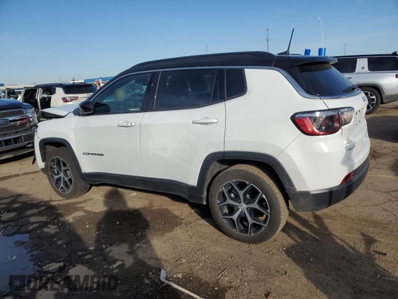 2024 Jeep Compass Limited z VIN 3C4NJDCN4RT139842, wystawiony jako Copart lot #51606655 z przebiegiem 13 455 mil mil oraz Czysty tytuł • Clean title. Historia ofert i sprzedaży dostępna na DreamBid. Obrazek 2.