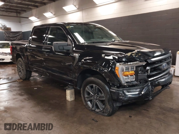2023 Ford F-150 XL with VIN 1FTFW1E5XPKE80999, listed as a IAAI auction lot 41596993 with 33,285 mi miles. Bid and sale history available at carsss.com. Image 1.