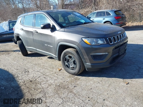 2018 Jeep Compass Sport with VIN 3C4NJDAB5JT480194, listed as a IAAI auction lot 41335645 with 93,640 mi miles and . Bid and sale history available at DreamBid. Image 1.