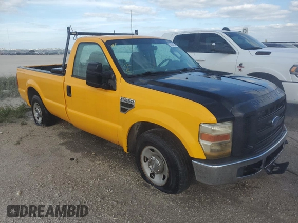 2009 Ford F-250 XL with VIN 1FTNF20589EB05848, listed as a Copart auction lot 80844054 with 120,535 mi miles and Salvage title. Bid and sale history available at DreamBid. Image 4.