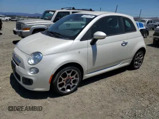 2012 FIAT 500 Sport z VIN 3C3CFFBR9CT340608, wystawiony jako Copart lot #60351725 z przebiegiem 43 462 mil mil oraz Czysty tytuł • Clean title. Historia ofert i sprzedaży dostępna na DreamBid. Obrazek 1.