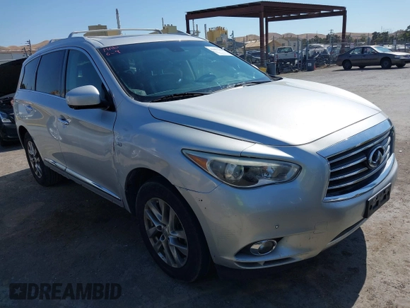 2014 Infiniti QX60 with VIN 5N1AL0MM6EC545596, listed as a IAAI auction lot 42453167 with 177,199 mi miles and . Bid and sale history available at DreamBid. Image 1.