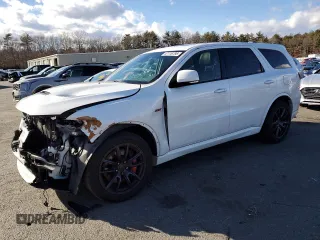 2018 Dodge Durango SRT with VIN 1C4SDJGJ7JC366586, listed as a Copart auction lot 47776795 with 72,574 mi miles and Salvage Title. Bid and sale history available at DreamBid. Image 1.