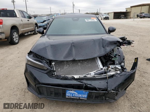 2025 Honda Civic Sedan Sport with VIN 2HGFE2F51SH533081, listed as a Copart auction lot 88772495 with 1,850 mi miles and Salvage Title. Bid and sale history available at carsss.com. Image 5.