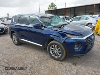2020 Hyundai Santa Fe SE with VIN 5NMS23AD6LH174584, listed as a IAAI auction lot 41813950 with 107,852 mi miles. Bid and sale history available at carsss.com. Image 1.