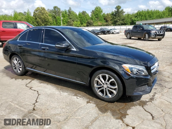 2017 Mercedes-Benz C 300 with VIN 55SWF4KB6HU184659, listed as a Copart auction lot 54953315 with 61,337 mi miles and Salvage Title. Bid and sale history available at DreamBid. Image 4.