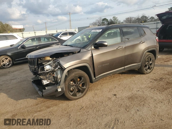 2020 Jeep Compass Latitude with VIN 3C4NJCBB3LT205774, listed as a Copart auction lot 43865785 with 62,880 mi miles and Salvage Title. Bid and sale history available at carsss.com. Image 1.