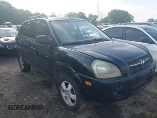 2008 Hyundai Tucson GLS with VIN KM8JM12B68U874995, listed as a IAAI auction lot 42164401 with 1 mi miles. Bid and sale history available at carsss.com. Image 1.
