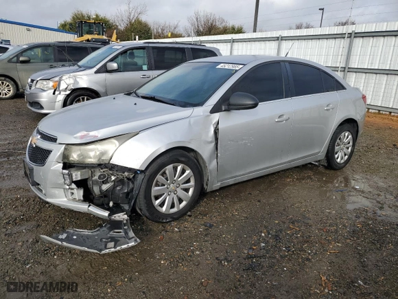 2011 Chevrolet Cruze LS with VIN 1G1PC5SH6B7128865, listed as a Copart auction lot 45212985 with 273,131 mi miles and Salvage Title. Bid and sale history available at carsss.com. Image 1.