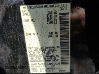 2013 Nissan Altima SL z VIN 1N4BL3AP0DC109016, wystawiony jako Copart lot #49341675 z przebiegiem 151 944 mil mil oraz Szkoda całkowita • Salvage title. Historia ofert i sprzedaży dostępna na DreamBid. Obrazek 12.