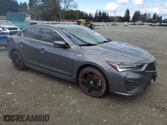 2020 Acura ILX w/Premium/A-SPEC Pkg with VIN 19UDE2F81LA003713, listed as a Copart auction lot 52023315 with 47,893 mi miles and Salvage Title. Bid and sale history available at carsss.com. Image 4.