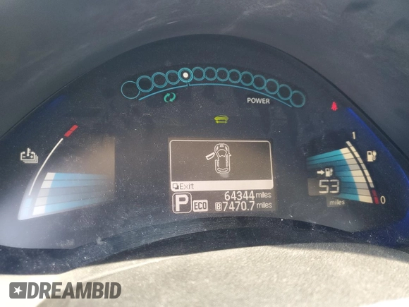 2015 Nissan LEAF SV with VIN 1N4AZ0CP5FC317336, listed as a Copart auction lot 54061095 with 94,344 mi miles and Clean Title. Bid and sale history available at carsss.com. Image 9.