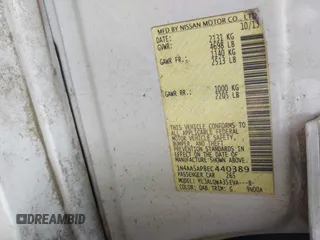 2014 Nissan Maxima S with VIN 1N4AA5AP8EC440389, listed as a IAAI auction lot 41918551 with 216,891 mi miles and . Bid and sale history available at DreamBid. Image 9.