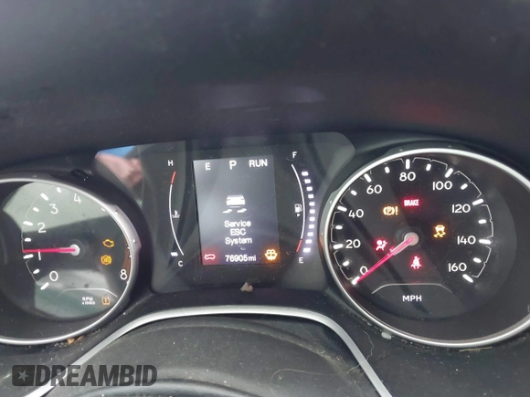 2019 Jeep Compass Latitude with VIN 3C4NJDBB5KT648383, listed as a IAAI auction lot 41681703 with 76,905 mi miles. Bid and sale history available at carsss.com. Image 7.