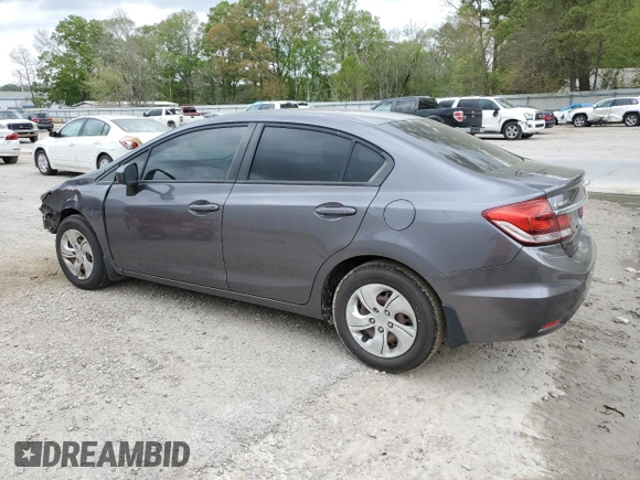 2015 Honda Civic Sedan LX with VIN 19XFB2F5XFE080510, listed as a Copart auction lot 50963455 with 199,565 mi miles and Salvage Title. Bid and sale history available at carsss.com. Image 2.