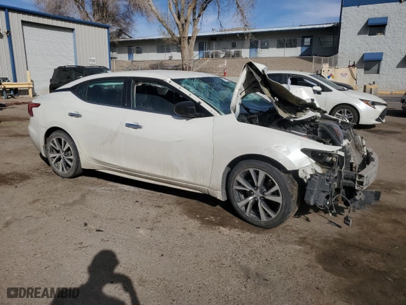 2018 Nissan Maxima S with VIN 1N4AA6AP3JC400396, listed as a Copart auction lot 47595135 with 0 mi miles and Salvage Title. Bid and sale history available at carsss.com. Image 4.