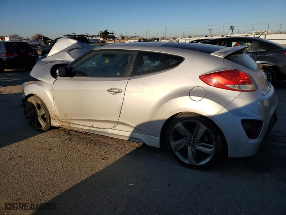 2013 Hyundai Veloster Turbo w/Black Int with VIN KMHTC6AE7DU105341, listed as a Copart auction lot 88179185 with 0 mi miles and Salvage Title. Bid and sale history available at carsss.com. Image 2.