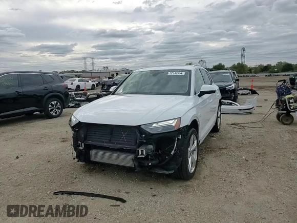 2021 Audi Q5 Premium Plus with VIN WA1BAAFY4M2011158, listed as a Copart auction lot 72142954 with 17,613 mi miles and Salvage Title. Bid and sale history available at carsss.com. Image 14.