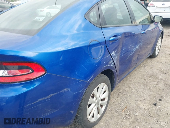 2014 Dodge Dart SXT with VIN 1C3CDFBB4ED851595, listed as a IAAI auction lot 42079628 with 121,986 mi miles. Bid and sale history available at carsss.com. Image 6.