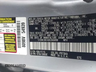 2013 Toyota Sienna SE с VIN 5TDXK3DC4DS366898, выставлен на аукционе IAAI как лот 41939257 с пробегом 157 292 миль миль и . История ставок и продаж доступна на DreamBid. Изображение 9.