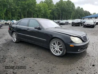 2001 Mercedes-Benz S-Class with VIN WDBNG75J01A212659, listed as a Copart auction lot 66066594 with 0 mi miles and Salvage Title. Bid and sale history available at carsss.com. Image 4.