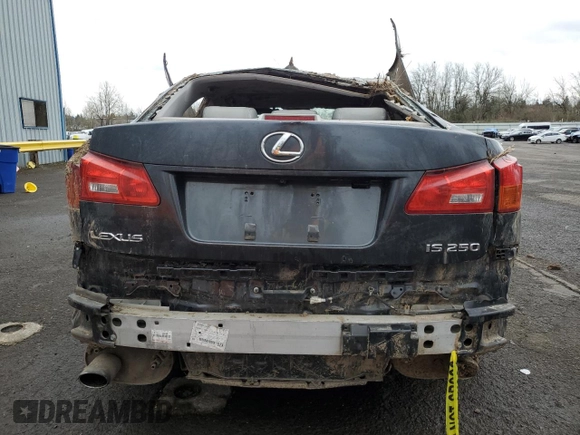 2008 Lexus IS 250 with VIN JTHBK262382074079, listed as a Copart auction lot 47174075 with Not Provided miles and Salvage Title. Bid and sale history available at DreamBid. Image 6.