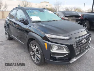 2021 Hyundai Kona Limited with VIN KM8K33A5XMU677871, listed as a IAAI auction lot 41593228 with 28,197 mi miles. Bid and sale history available at carsss.com. Image 1.