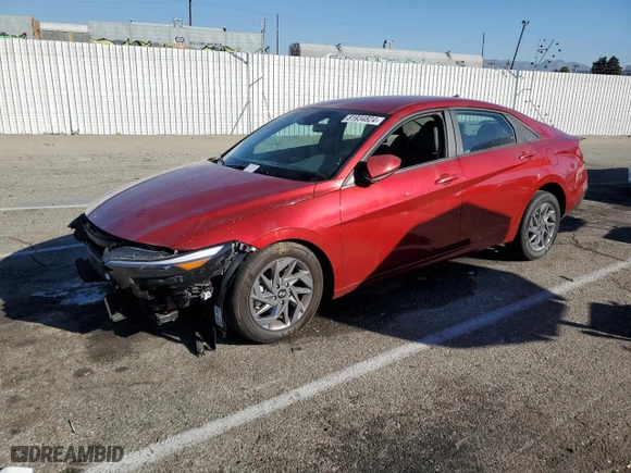 2024 Hyundai Elantra SEL with VIN KMHLM4DG4RU657451, listed as a Copart auction lot 81934824 with 7,639 mi miles and Salvage Title. Bid and sale history available at carsss.com. Image 1.
