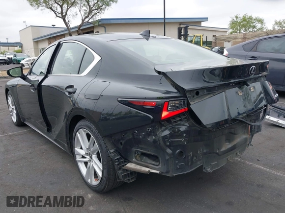 2021 Lexus IS 300 with VIN JTHAA1D29M5111530, listed as a IAAI auction lot 42203528 with 76,996 mi miles and . Bid and sale history available at DreamBid. Image 3.