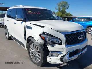 2017 Infiniti QX80 with VIN JN8AZ2NF8H9644943, listed as a IAAI auction lot 40853374 with 68,877 mi miles and . Bid and sale history available at DreamBid. Image 6.
