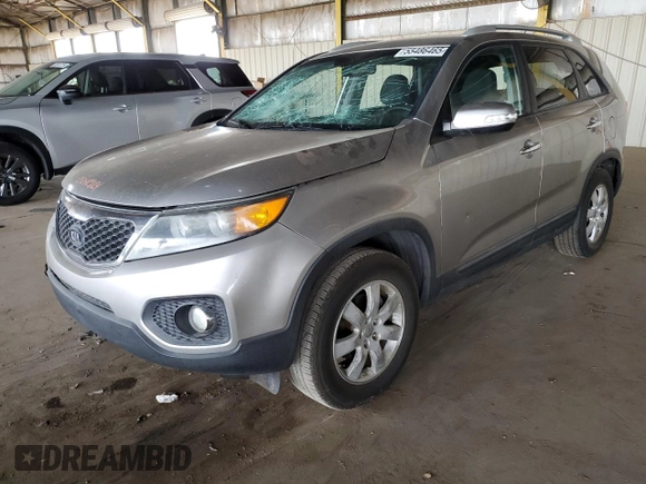 2013 Kia Sorento LX with VIN 5XYKT4A20DG374714, listed as a Copart auction lot 55486465 with Not provided miles and Salvage title. Bid and sale history available at DreamBid. Image 1.