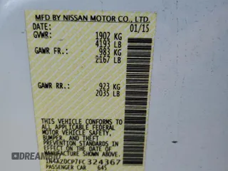 2015 Nissan LEAF SV with VIN 1N4AZ0CP7FC324367, listed as a Copart auction lot 75417783 with 47,839 mi miles. Bid and sale history available at carsss.com. Image 13.