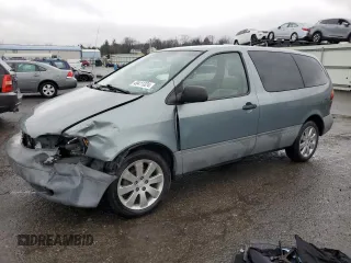 2000 Toyota Sienna CE with VIN 4T3GF19C0YU301648, listed as a Copart auction lot 49411324 with 227,142 mi miles and Salvage Title. Bid and sale history available at carsss.com. Image 1.
