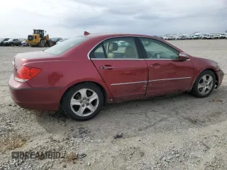 2005 Acura RL with VIN JH4KB16505C004369, listed as a Copart auction lot 48157135 with 246,991 mi miles and Salvage Title. Bid and sale history available at carsss.com. Image 3.