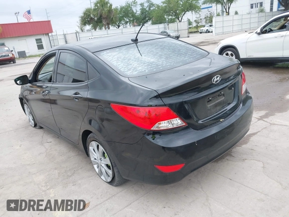 2013 Hyundai Accent GLS with VIN KMHCU4AE4DU422690, listed as a IAAI auction lot 39169185 with 138,438 mi miles. Bid and sale history available at carsss.com. Image 3.
